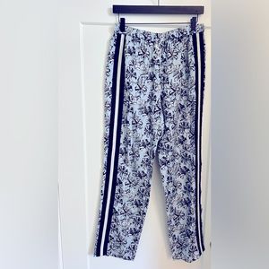 Robert Rodriguez 100% silk drawstring joggers